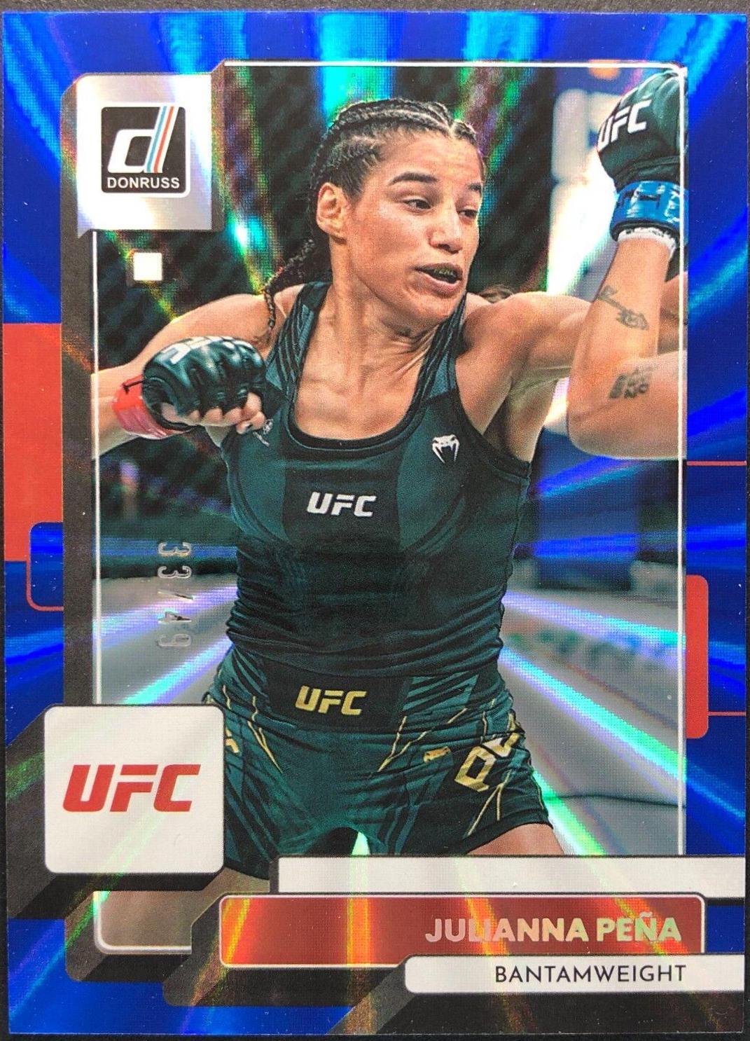 Julianna Peña 2023 Panini Donruss UFC Base #84 Blue Laser