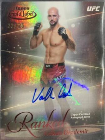 Volkan Oezdemir 2024 Topps Gold Label UFC Ranked Ink #RIK-VOE Red