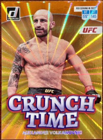 Alexander Volkanovski 2023 Panini Donruss UFC Crunch Time #5 Orange Laser