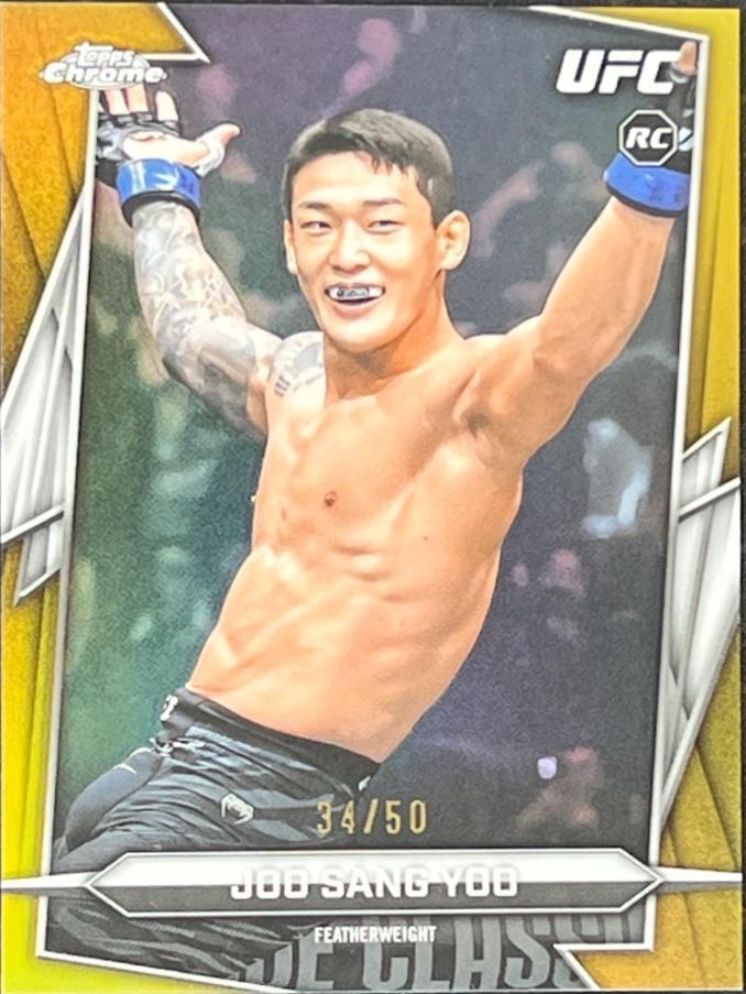 Joo Sang Yoo 2026 Topps Chrome UFC Base #146 Gold Refractor