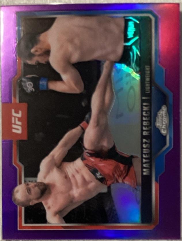Mateusz Rębecki 2025 Topps Chrome UFC Base #61 Purple Refractor