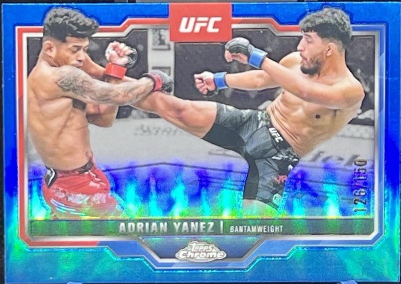 Adrian Yanez 2025 Topps Chrome UFC Base #71 Blue Refractor