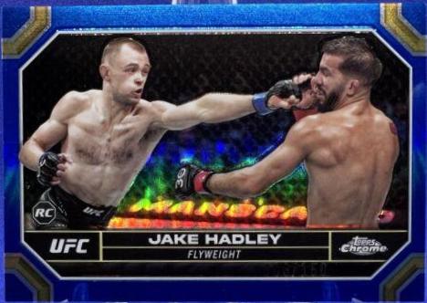 Jake Hadley 2024 Topps Chrome UFC Base #45 Blue Refractor