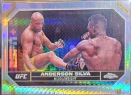 Anderson Silva 2024 Topps Chrome UFC Base #17 Prism Refractor