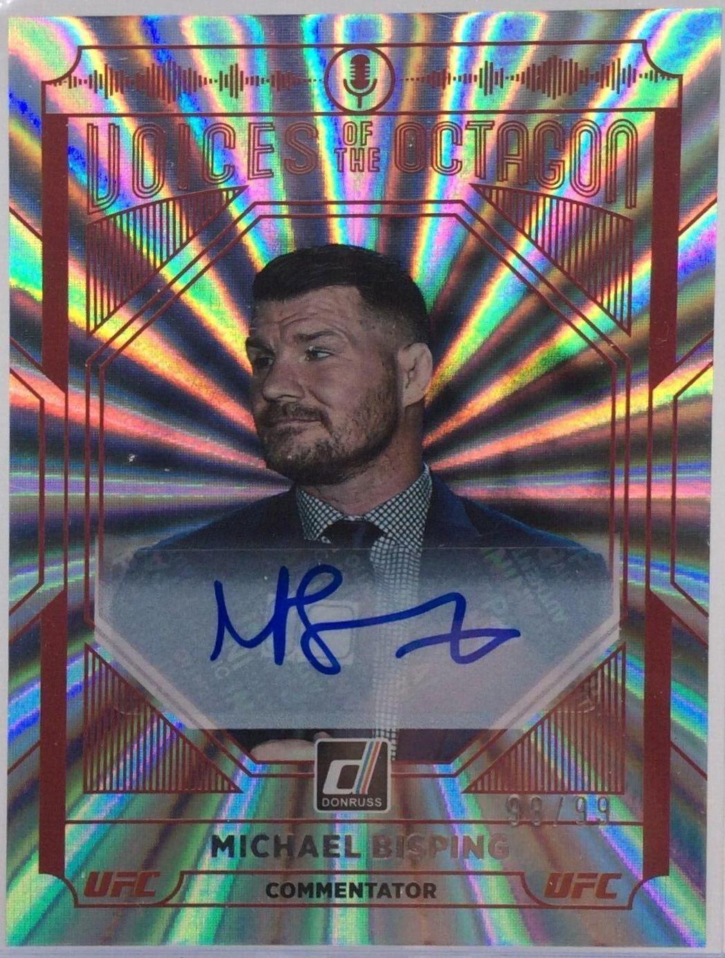 Michael Bisping 2022 Panini Donruss UFC Voices of the Octagon Signatures #225 Laser