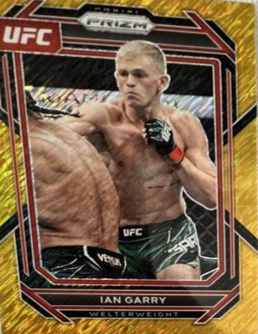 Ian Machado Garry 2023 Panini Prizm UFC Base #107 Gold Shimmer