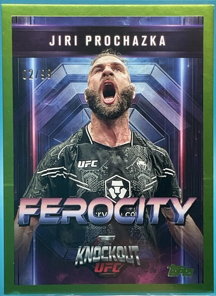 Jiri Prochazka 2025 Topps Knockout UFC Ferocity #FE-20 Lime Green