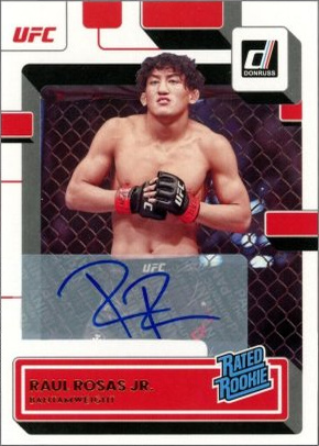 Raul Rosas 2023 Panini Donruss UFC Rated Rookies Signatures #206 Holo Black Laser