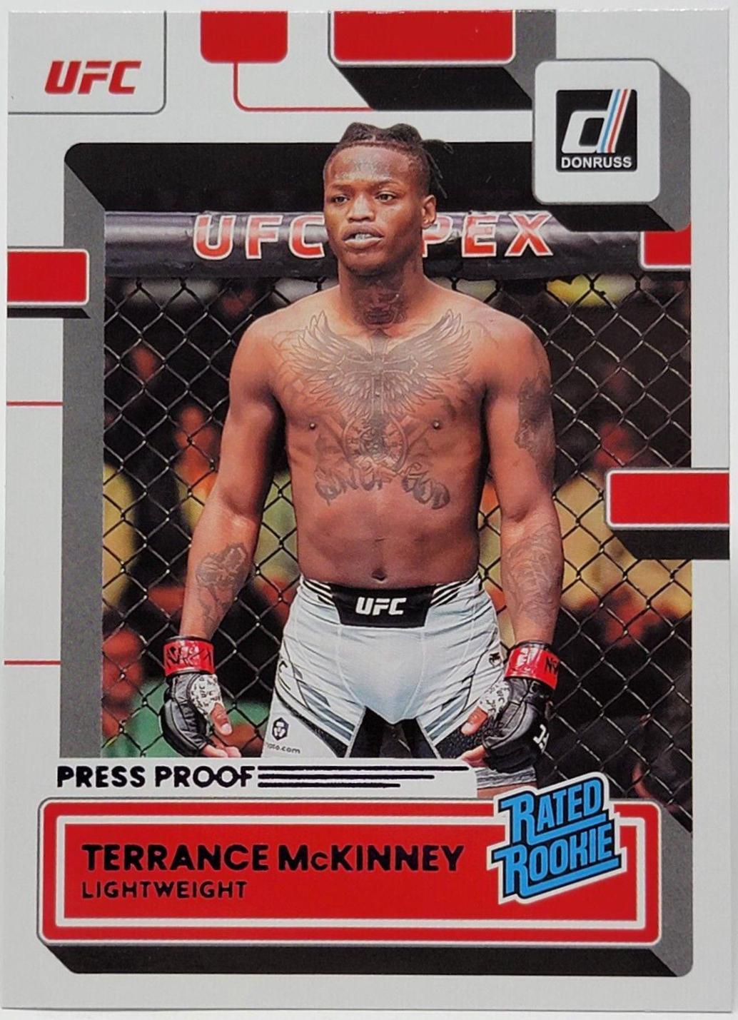 Terrance McKinney 2023 Panini Donruss UFC Base #210 Press Proof Purple