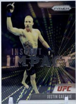 Justin Gaethje 2021 Panini Prizm UFC Instant Impact #15 Silver