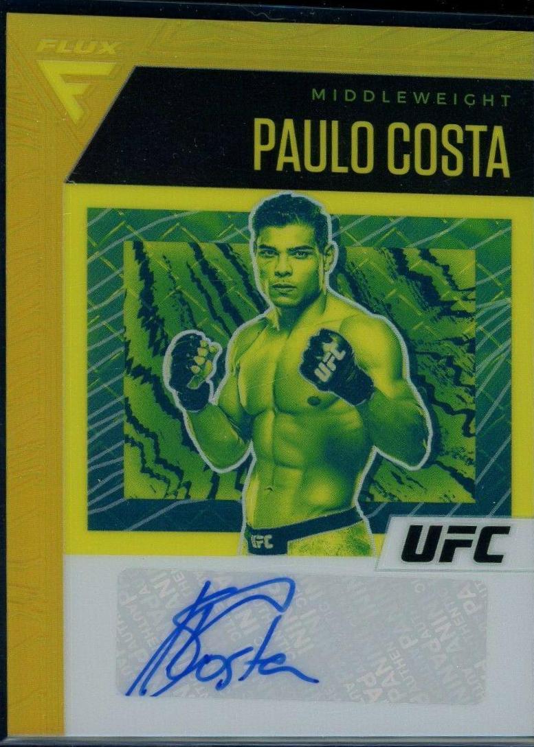 Paulo Costa 2021 Panini Chronicles UFC Flux Auto #25 Gold