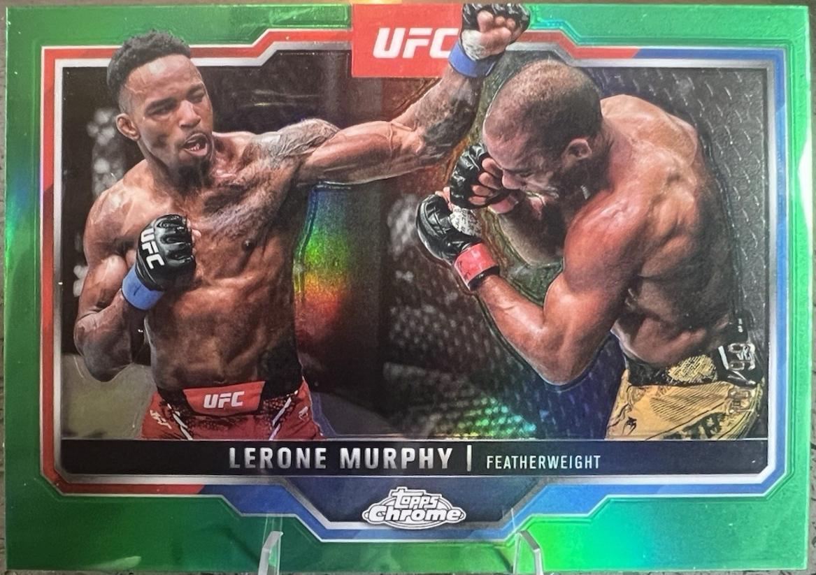 Lerone Murphy 2025 Topps Chrome UFC Base #15 Green Refractor