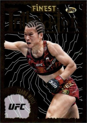 Zhang Weili 2024 Topps Finest UFC Intimidators #INT-27 Superfractor