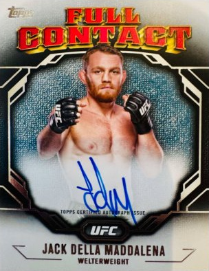 Jack Della Maddalena 2024 Topps Knockout UFC Full Contact Autographs #FCA-JDM Platinum