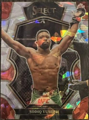 Sodiq Yusuff 2023 Panini Select UFC Premier Level #131 Cracked Ice