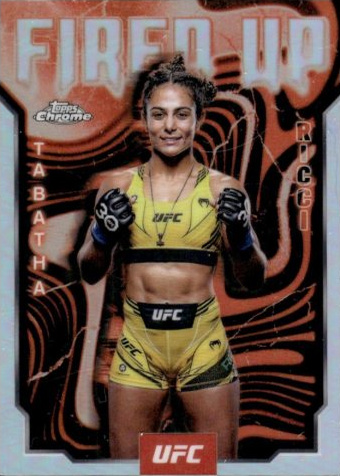 Tabatha Ricci 2025 Topps Chrome UFC Fired Up #FUP-22 Black & Gold Refractor