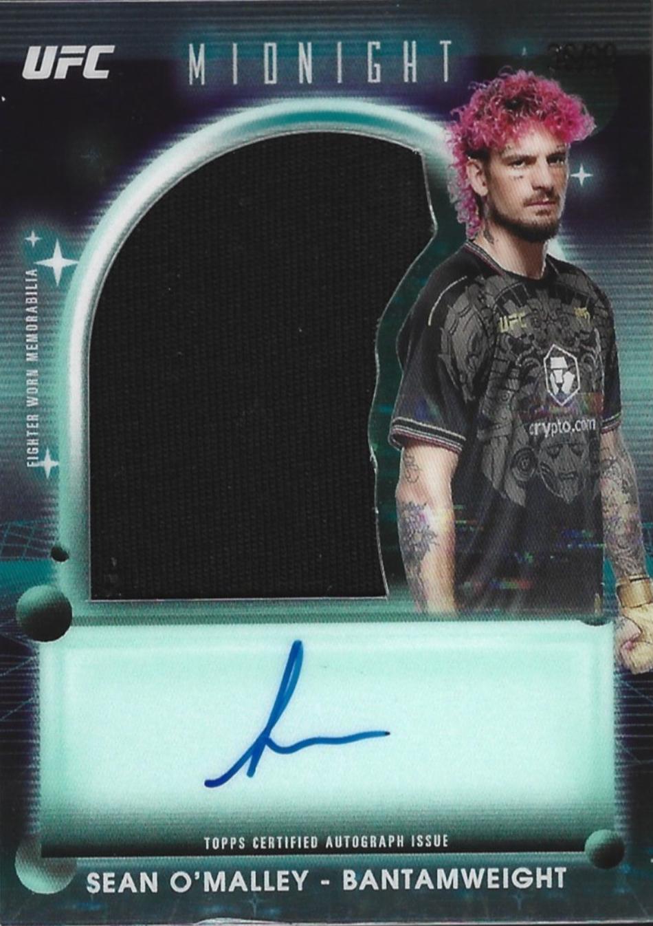 Sean O'Malley 2025 Topps Midnight UFC Relic Autographs #VRA-SO Twilight