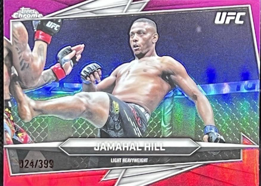 Jamahal Hill 2026 Topps Chrome UFC Base #95 Magenta Refractor