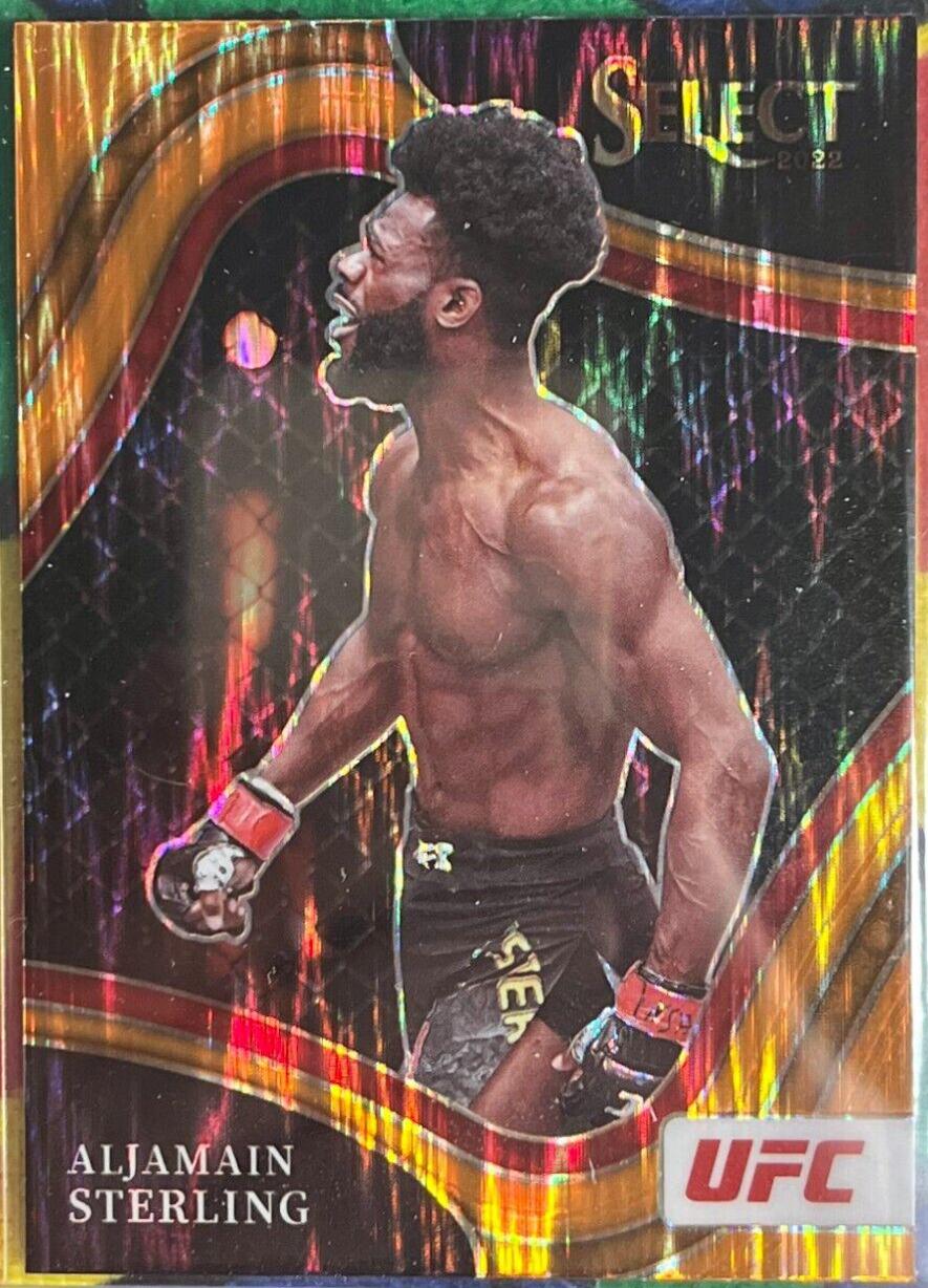 Aljamain Sterling 2022 Panini Select UFC Octagonside #215 Orange Flash