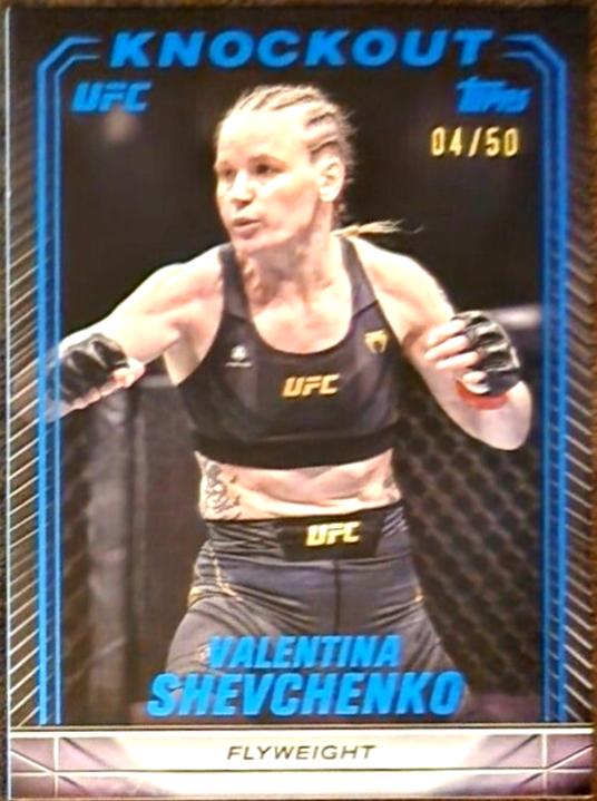Valentina Shevchenko 2024 Topps Knockout UFC Base #72 Blue