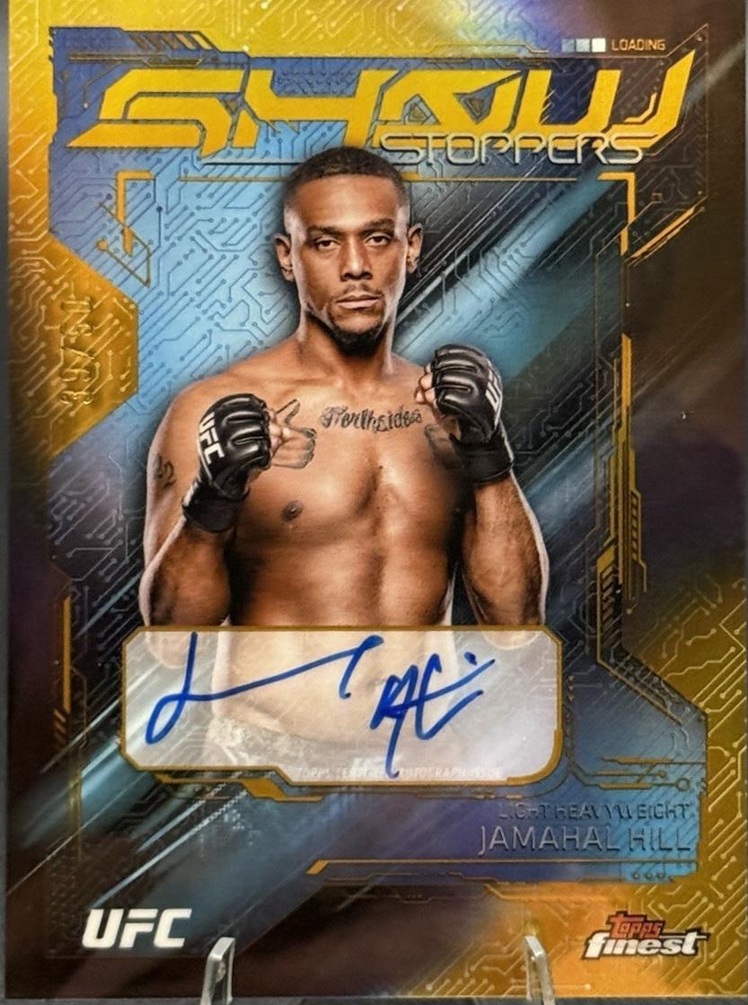 Jamahal Hill 2025 Topps Finest UFC Showstopper Autographs #SSA-JH Gold Refractor