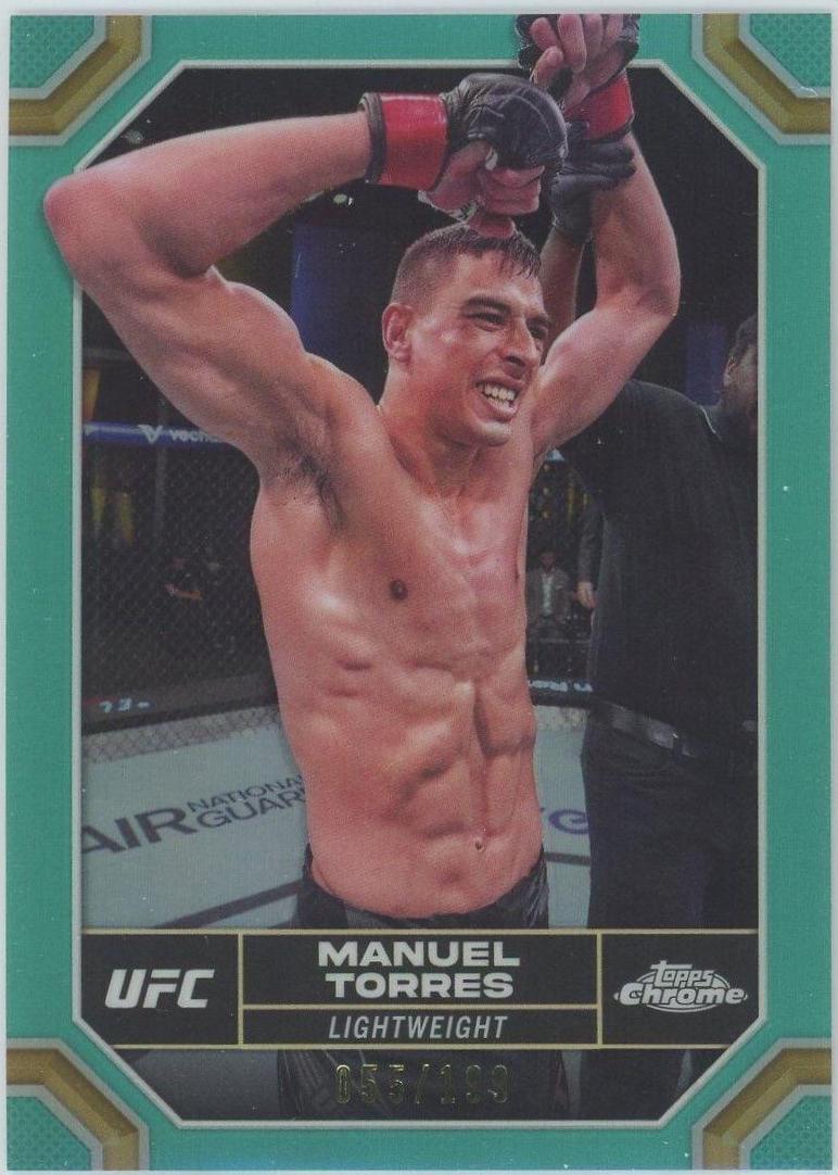 Manuel Torres 2024 Topps Chrome UFC Base #121 Aqua Refractor