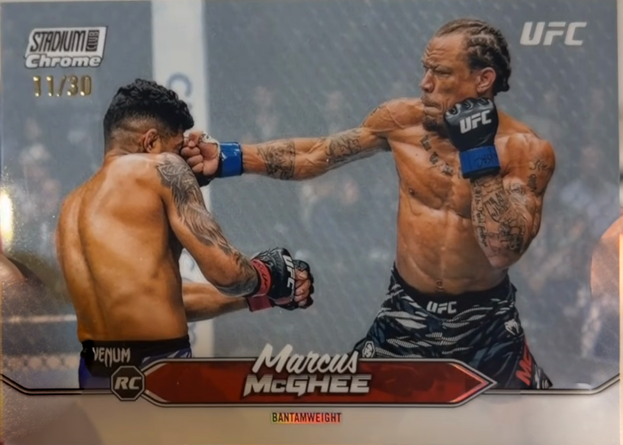 Marcus McGhee 2025 Topps Stadium Club UFC Base Chrome #C-99 Gold Minted Refractor