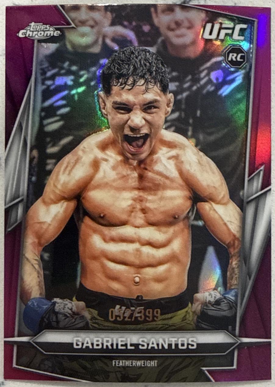 Gabriel Santos 2026 Topps Chrome UFC Base #4 Magenta Refractor