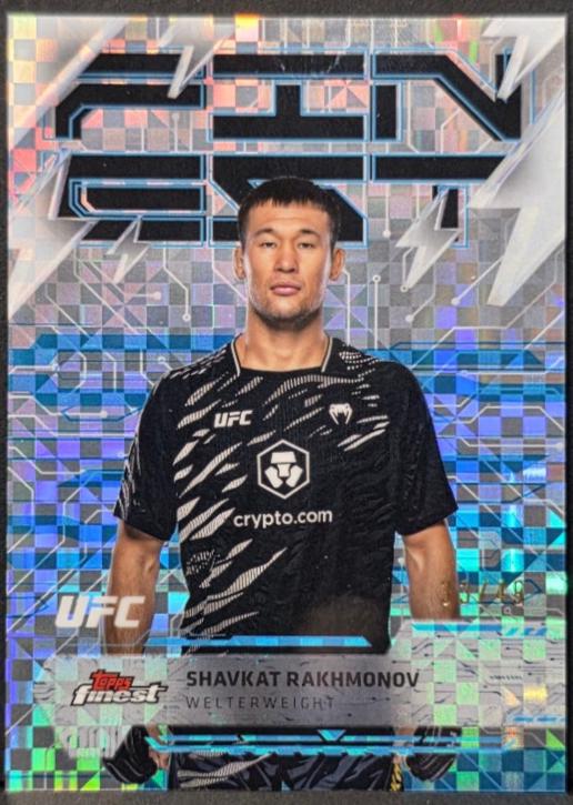 Shavkat Rakhmonov 2025 Topps Finest UFC Base Uncommon #116 Checkerboard Refractor