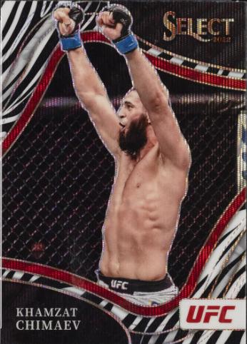 Khamzat Chimaev 2022 Panini Select UFC Octagonside #277 Zebra
