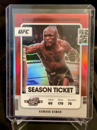 Kamaru Usman 2022 Panini Chronicles UFC Base Contenders Optic Season Ticket #358 Red