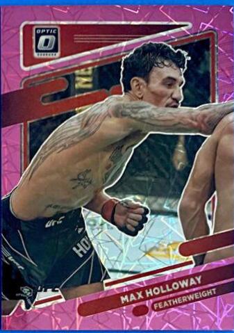 Max Holloway 2022 Panini Donruss Optic UFC Base #38 Pink Velocity