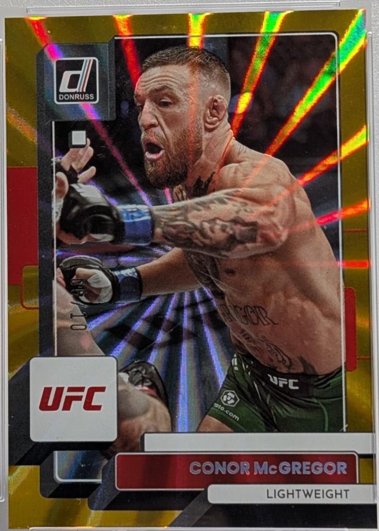 Conor McGregor 2023 Panini Donruss UFC Base #20 Gold Laser