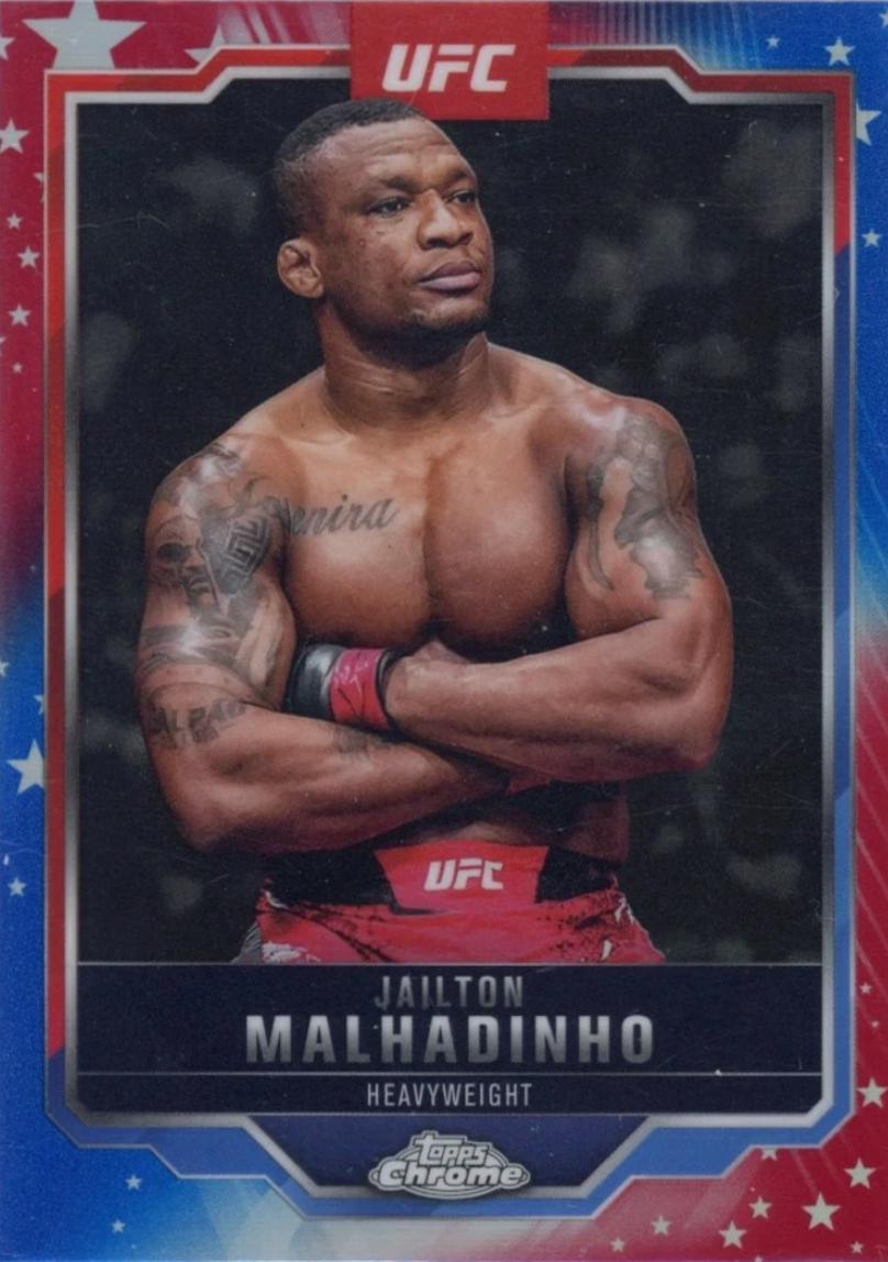 Jailton Almeida 2025 Topps Chrome UFC Base #112 Red & Blue Refractor