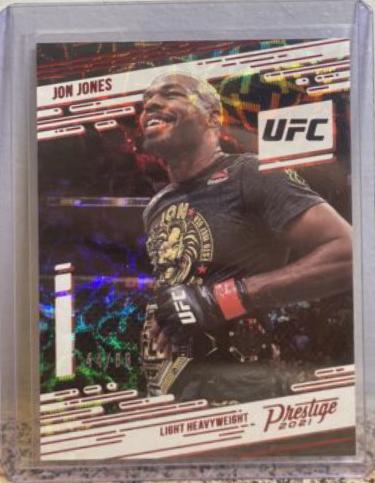 Jon Jones 2021 Panini Chronicles UFC Base Prestige #78 Asia Red
