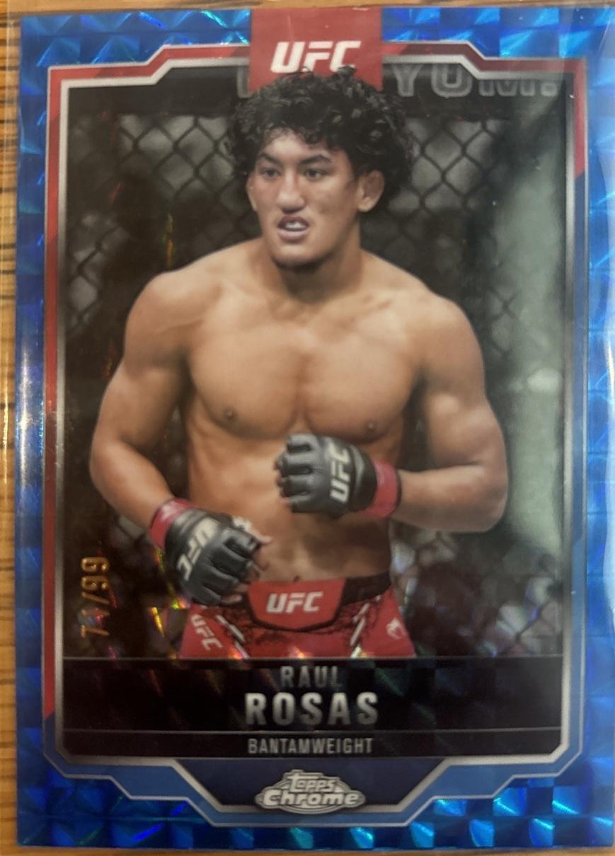 Raul Rosas 2025 Topps Chrome UFC Base #120 Blue Geometric Refractor
