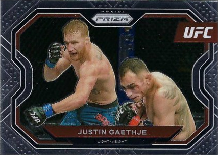 Justin Gaethje 2021 Panini Prizm UFC Base #141 Black