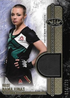 Rose Namajunas 2017 Topps UFC Knockout Tier One Relics #T1R-RN Red