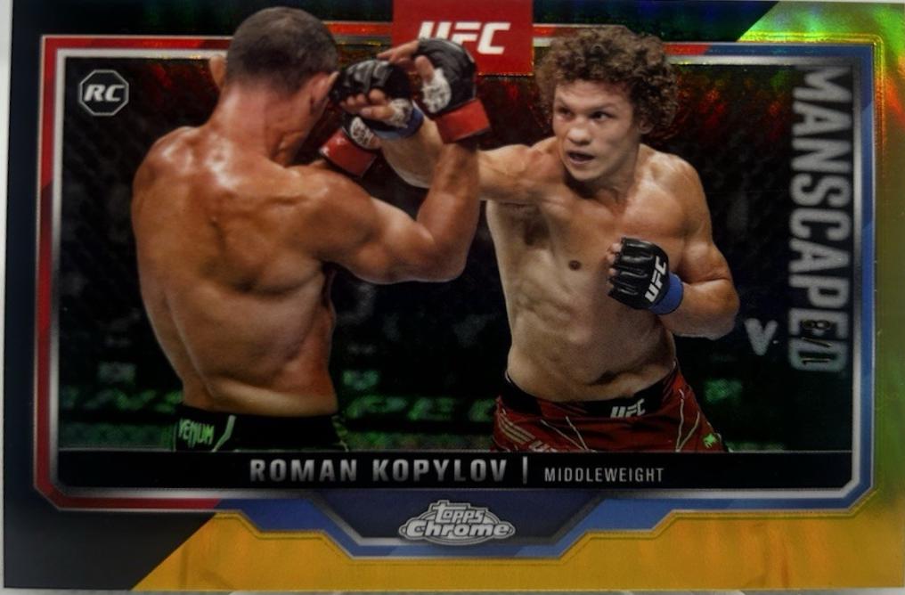 Roman Kopylov 2025 Topps Chrome UFC Base #66 Black & Gold Refractor