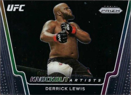 Derrick Lewis 2021 Panini Prizm UFC Knockout Artists #3 Black
