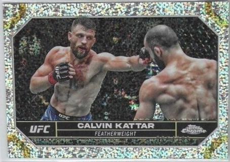 Calvin Kattar 2024 Topps Chrome UFC Base #37 Speckle Refractor