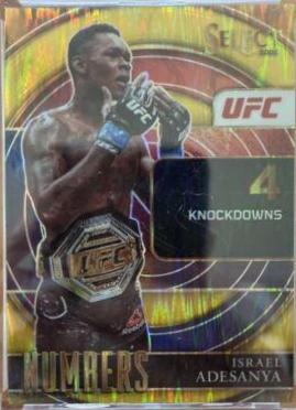Israel Adesanya 2022 Panini Select UFC Select Numbers #9 Gold