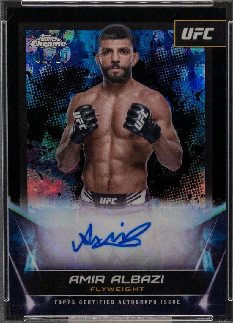 Amir Albazi 2024 Topps Chrome UFC UFC Signatures #FNA-AAL Black Refractor