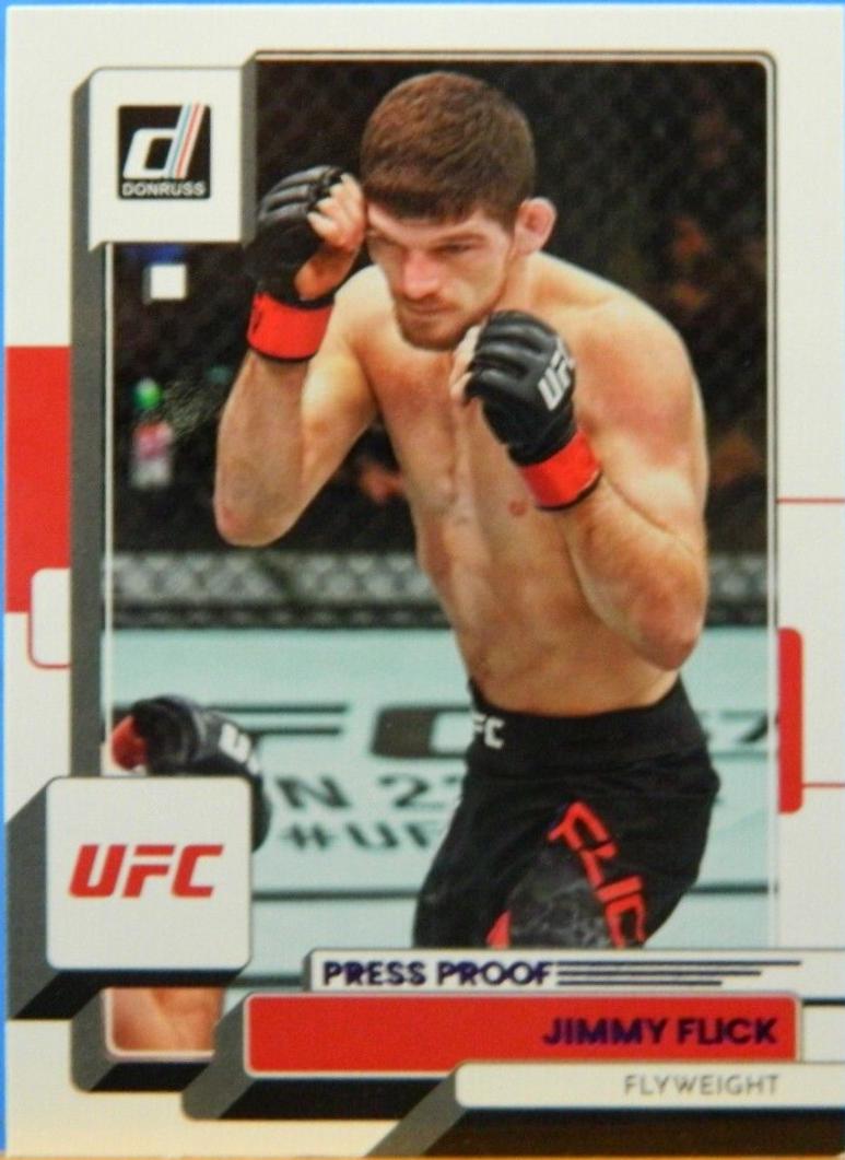 Jimmy Flick 2023 Panini Donruss UFC Base #199 Press Proof Purple