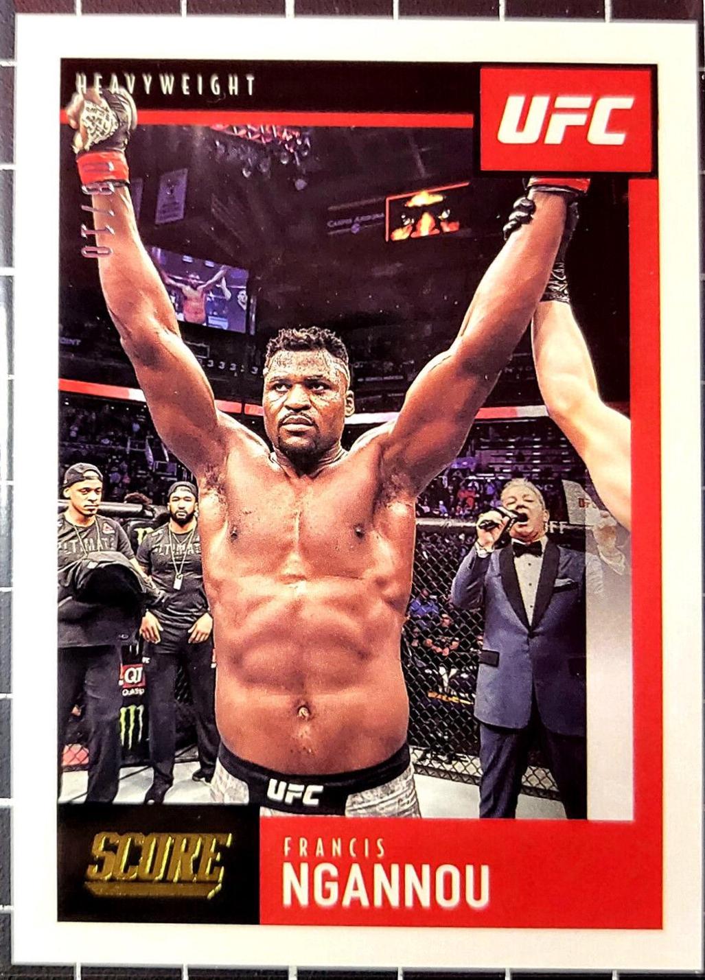 Francis Ngannou 2021 Panini Chronicles UFC Base Score #92 Gold