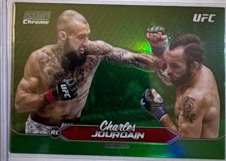 Charles Jourdain 2025 Topps Stadium Club UFC Base Chrome #C-136 Green Refractor