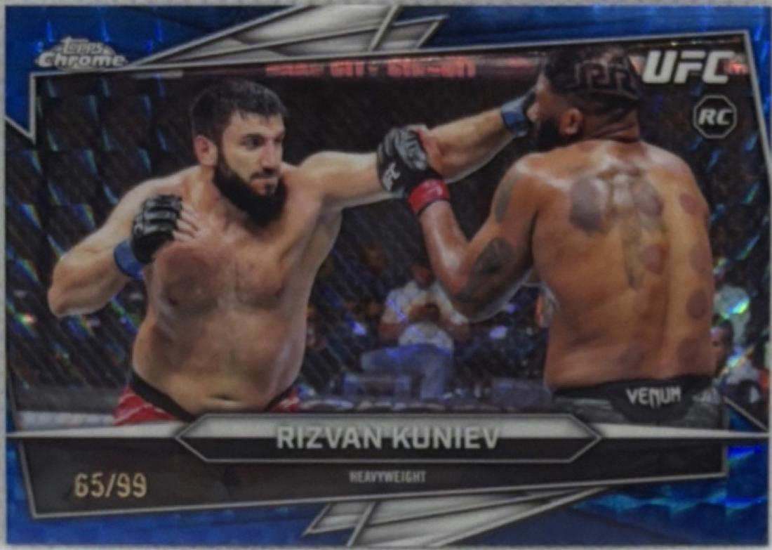 Rizvan Kuniev 2026 Topps Chrome UFC Base #164 Blue Geometric Refractor