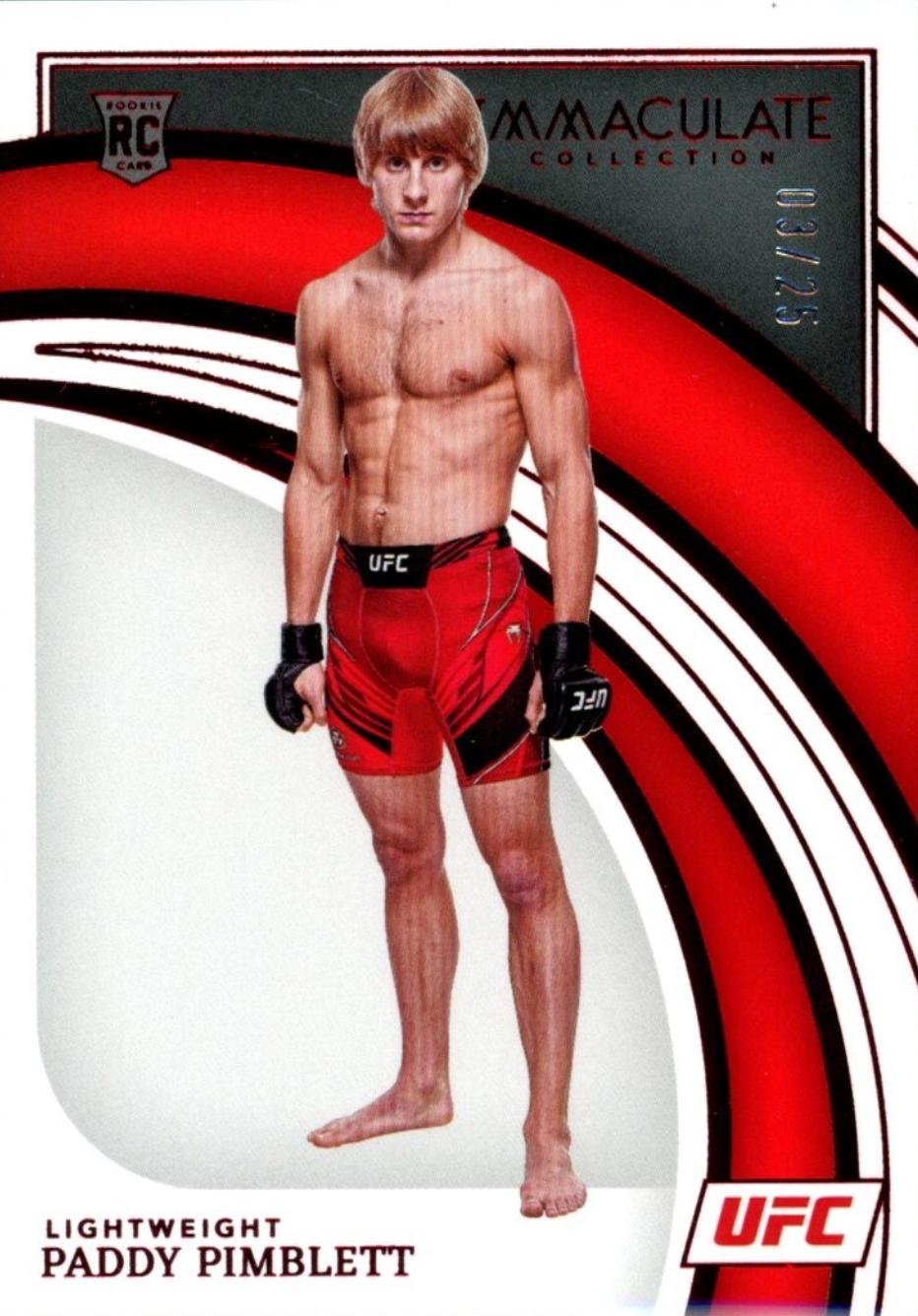 Paddy Pimblett 2022 Panini Immaculate UFC Base #59 Red
