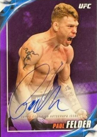 Paul Felder 2019 Topps UFC Knockout Knockout Autographs #KA-PF Purple