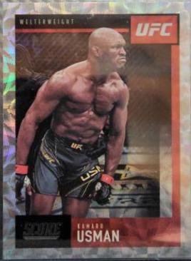 Kamaru Usman 2021 Panini Chronicles UFC Base Score #93 Asia